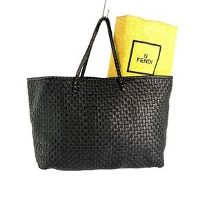 Fendi Black Woven Tote
